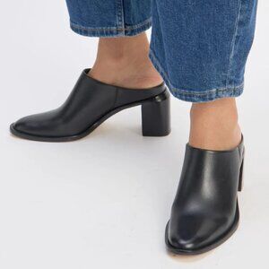 NWT NIB Everlane Outlaw Mules | Womens 7 | Black leather